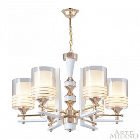 Подвесная люстра Arte Milano Florentia-6087 белый арт. 306087/6 Wh/Gd