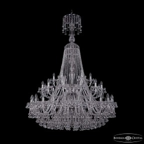 Подвесная люстра Bohemia Ivele Crystal 1409 никель арт. 1409/24+12+6/460/XL-175/2d Ni