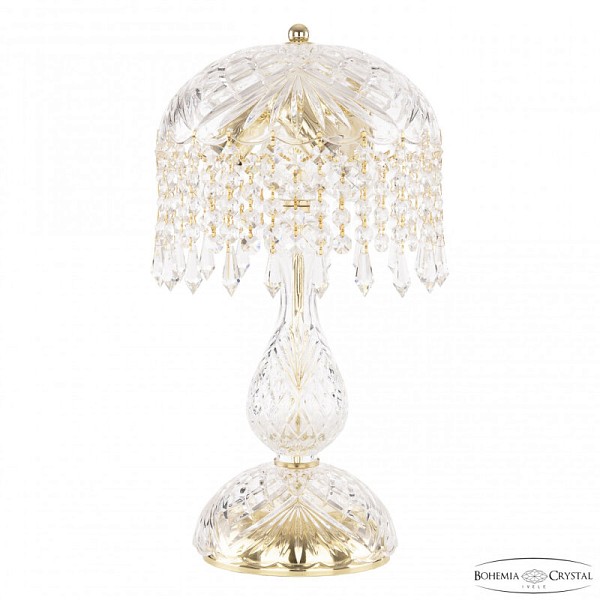 Настольная лампа декоративная Bohemia Ivele Crystal 1478 золото арт. 14781L1/22 G Drops