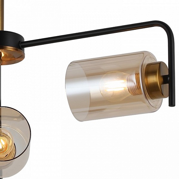Люстра на штанге ILLUMICO  золото арт. IL8248-3COU-79 BK GD