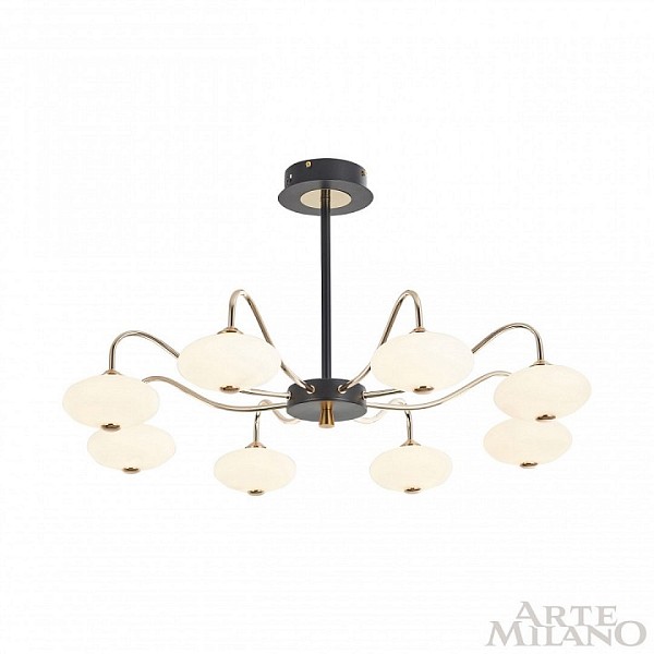 Люстра на штанге Arte Milano Neapolis-73908 золото арт. 273908/8 BK/GD