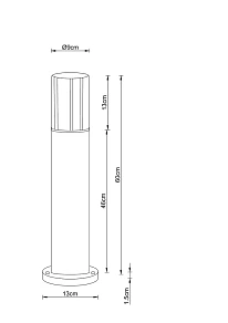 Наземный светильник Arte Lamp Seginus черный арт. A6515PA-1BK