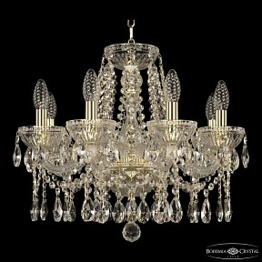 Подвесная люстра Bohemia Ivele Crystal 5413 золото арт. 5413/8/165 G Clear/M-1G