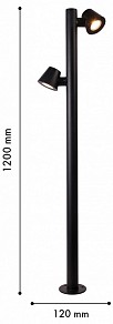 Наземный светильник Favourite Bio черный арт. 4744-2F