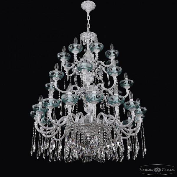 Подвесная люстра Bohemia Ivele Crystal AL7801 белый арт. AL78101/16+8+8/300/3d A WMN P Birusa/M-1G