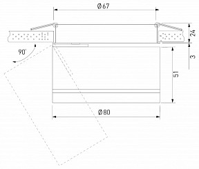 Встраиваемый светильник Elektrostandard Stark белый арт. 25035/LED