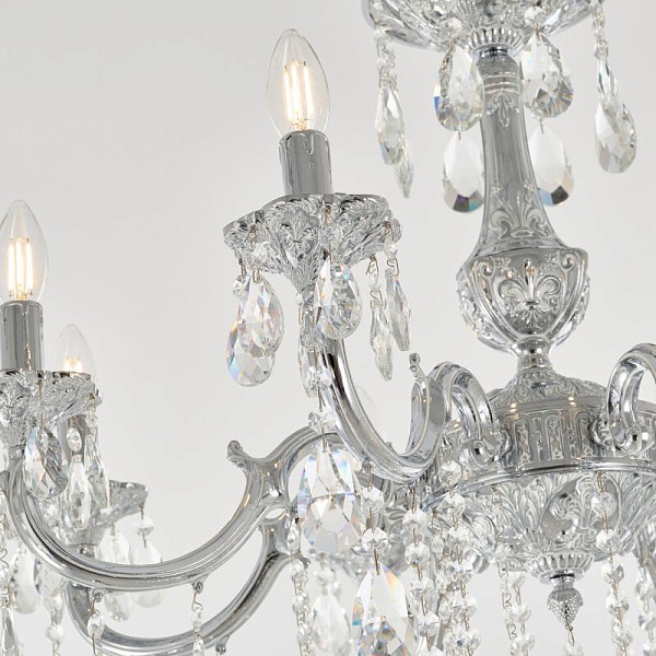 Подвесная люстра Bohemia Ivele Crystal AL7801 никель арт. AL78101/8/250 B NW