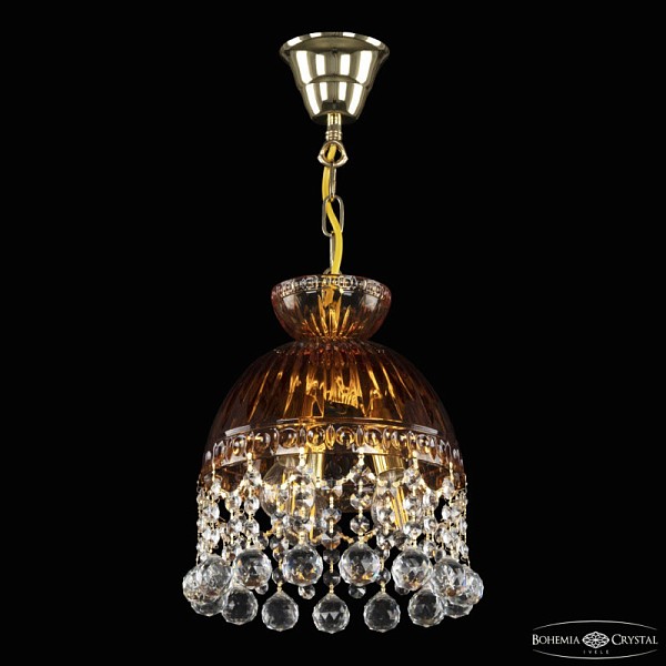 Подвесная люстра Bohemia Ivele Crystal 5478 золото арт. 5478/22 G Amber/M-1G Balls