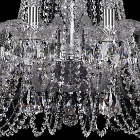 Подвесная люстра Bohemia Ivele Crystal 1402 металл арт. 1402/18/400/Ni