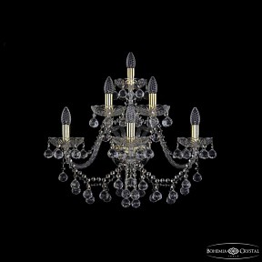 Бра Bohemia Ivele Crystal 1409 золото арт. 1409B/3+2+1/240/XL G