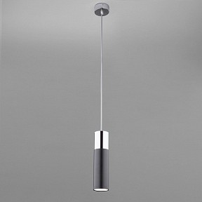 Подвесной светильник Eurosvet Double Topper металл арт. 50135/1 LED хром/черный 12W