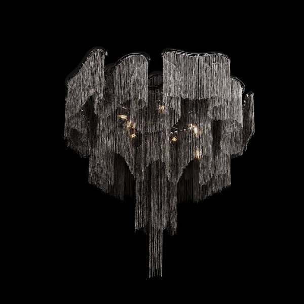 Люстра на штанге Loft it Stream серый арт. 10208/1000C Gunmetal