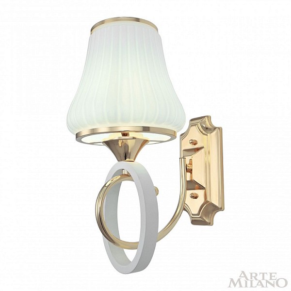 Бра Arte Milano Florentia-2387 белый арт. 302387/1W Wh/Gd