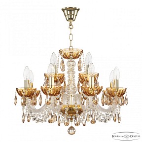 Подвесная люстра Bohemia Ivele Crystal 5402 золото арт. 5402/8+4/195 G Amber/M-1H K721