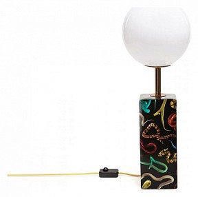 Настольная лампа декоративная Seletti Toiletpaper Lamp черный арт. 15250