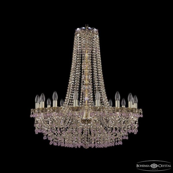 Подвесная люстра Bohemia Ivele Crystal 1410 золото арт. 1410/16/300/h-95 G V7010 M801