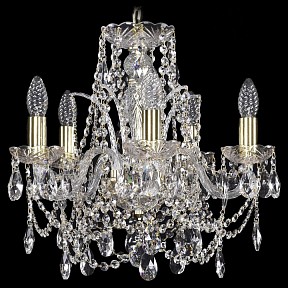 Подвесная люстра Bohemia Ivele Crystal 1411 золото арт. 1411/5/141/G