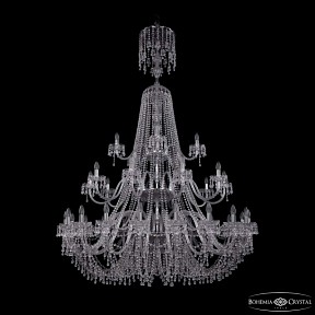 Подвесная люстра Bohemia Ivele Crystal 1410 никель арт. 1410/20+10+5/530/XL-200/3d Ni V0300