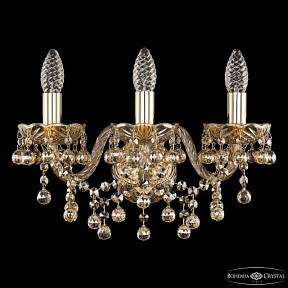 Бра Bohemia Ivele Crystal 1409 золото арт. 1409B/3/141 G M721