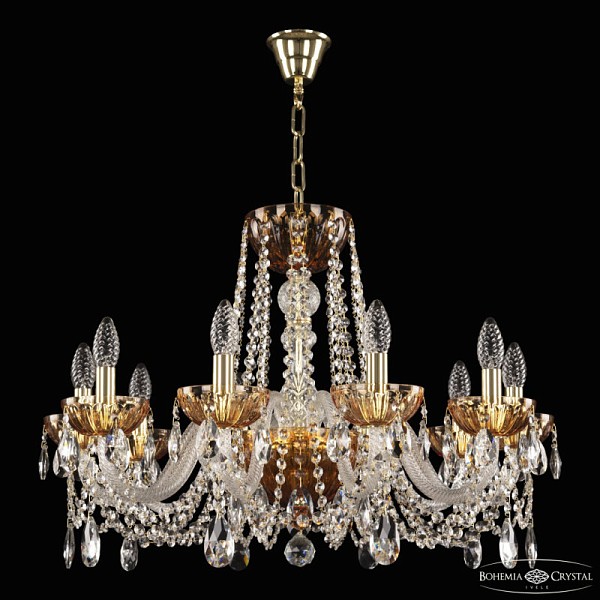 Подвесная люстра Bohemia Ivele Crystal 5402 золото арт. 5402/10/240 G Amber/M-1H