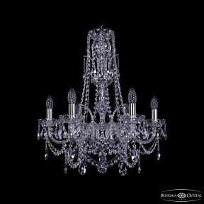 Подвесная люстра Bohemia Ivele Crystal 1411 никель арт. 1411/6/195/XL-63 Ni
