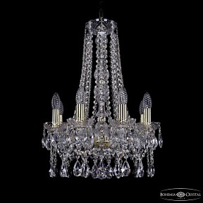 Подвесная люстра Bohemia Ivele Crystal 1413 золото арт. 1413/8/141/h-59 G