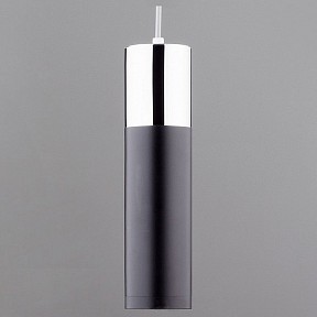 Подвесной светильник Eurosvet Double Topper металл арт. 50135/1 LED хром/черный 12W