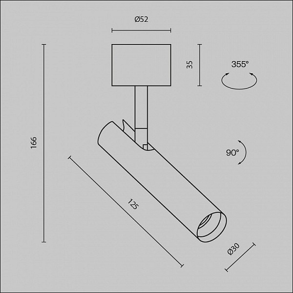 Светильник на штанге Maytoni Focus T черный арт. C141CL-L125-6W3K-B