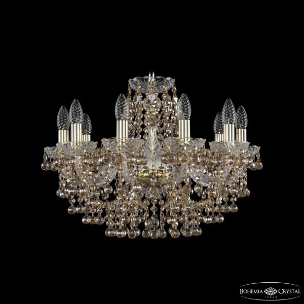 Подвесная люстра Bohemia Ivele Crystal 1409 золото арт. 1409/10/195 G R721