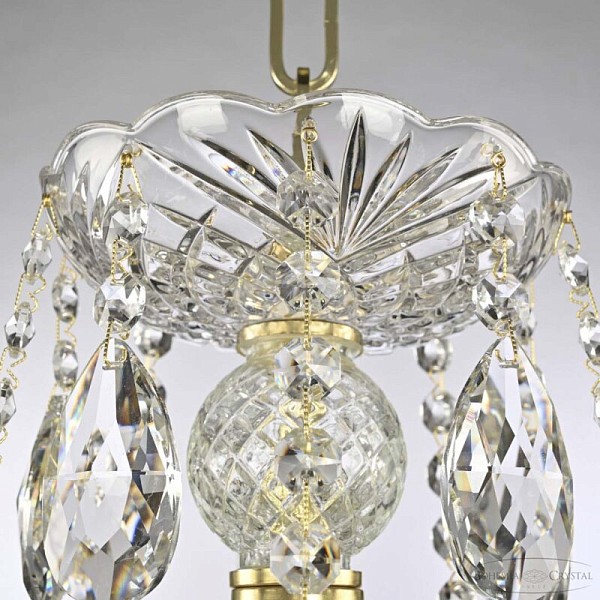 Подвесная люстра Bohemia Ivele Crystal 119 золото арт. 119/10+5/240 G