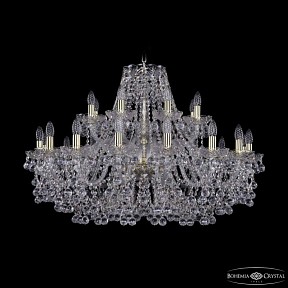 Подвесная люстра Bohemia Ivele Crystal 1409 золото арт. 1409/16+8/360 G