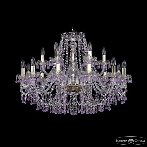 Подвесная люстра Bohemia Ivele Crystal 1410 золото арт. 1410/12+6/300 G V7010