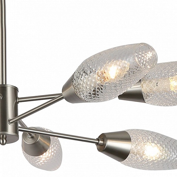 Люстра на штанге Escada Desire серый арт. 10165/8PL Nickel