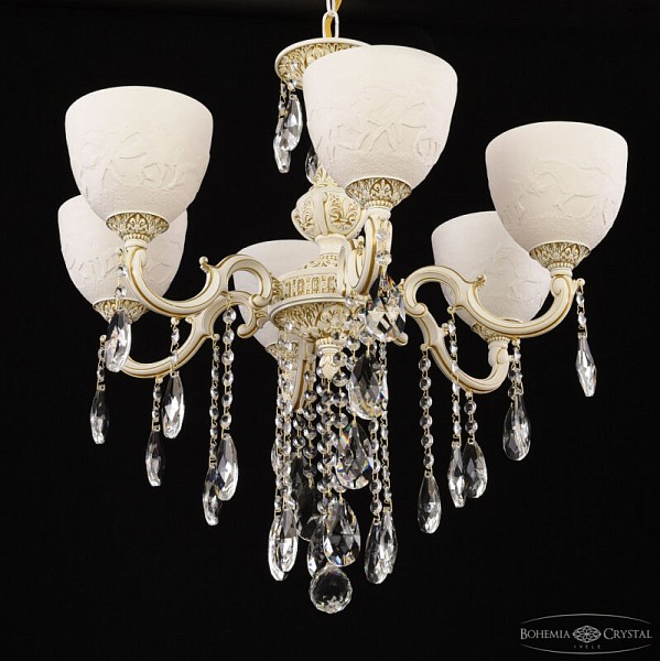 Подвесная люстра Bohemia Ivele Crystal AL7801 белый арт. AL78101/6/175 B WMG P1 U Horse