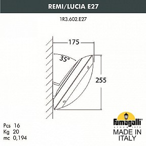 Светильник на штанге Fumagalli Lucia черный арт. 1R3.602.000.AYE27