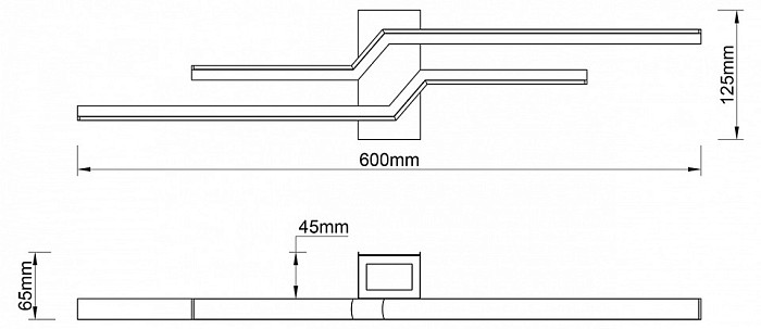 Бра Escada Rail черный арт. 10219/2LED Black