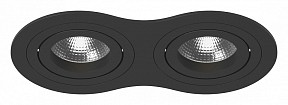 Встраиваемый светильник Lightstar Intero 16 double round черный арт. i6270707