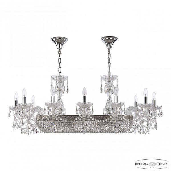 Подвесная люстра Bohemia Ivele Crystal 1453 никель арт. 1453/12/195/800 Ni