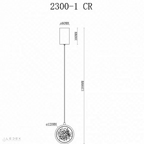 Подвесной светильник iLedex Sonos хром арт. 2300-1 CR