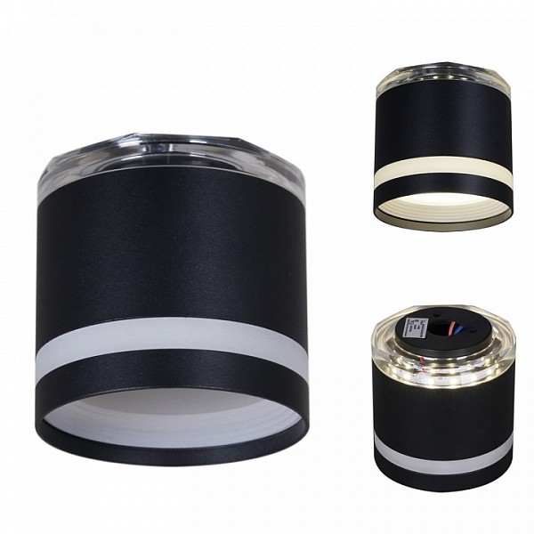 Накладной светильник Reluce  неокрашенный арт. 53001-9.5-001LD GX53+LED3W BK
