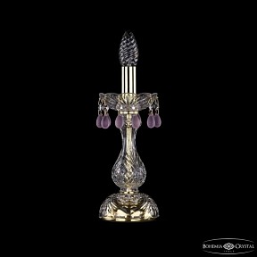 Настольная лампа декоративная Bohemia Ivele Crystal 1410 золото арт. 1410L/1-27 G V7010