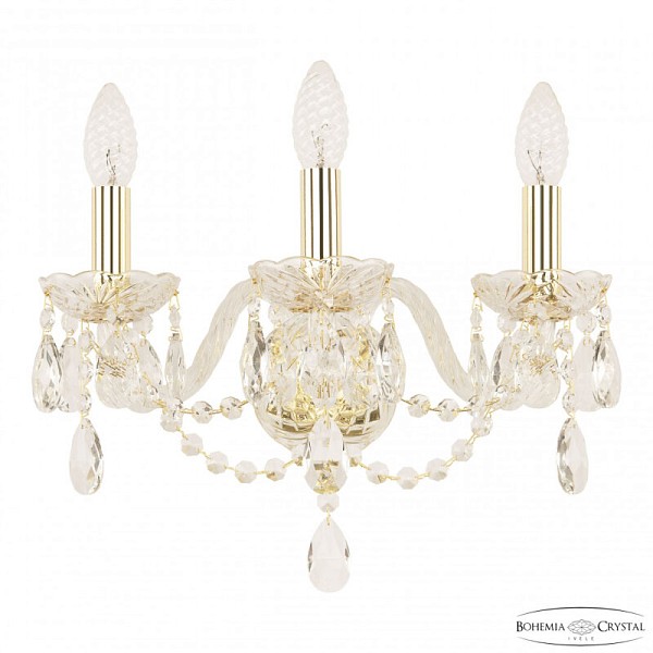 Бра Bohemia Ivele Crystal 116 золото арт. 116B/3/141 G