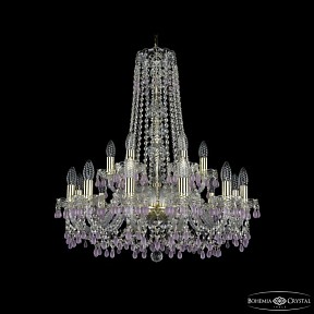 Подвесная люстра Bohemia Ivele Crystal 1410 золото арт. 1410/12+6/240/h-74 G V7010