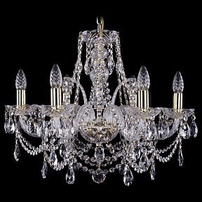 Подвесная люстра Bohemia Ivele Crystal 1411 золото арт. 1411/6/195/G