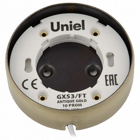 Накладной светильник Uniel GX53/FT золото арт. GX53/FT ANTIQUE GOLD 10 PROM
