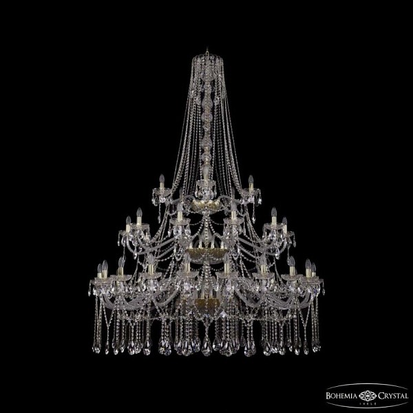 Подвесная люстра Bohemia Ivele Crystal 1413 золото арт. 1413/20+10+5/530/h-201/3d G