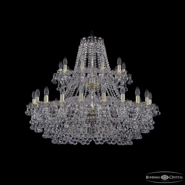 Подвесная люстра Bohemia Ivele Crystal 1409 золото арт. 1409/20+10/360/2d G