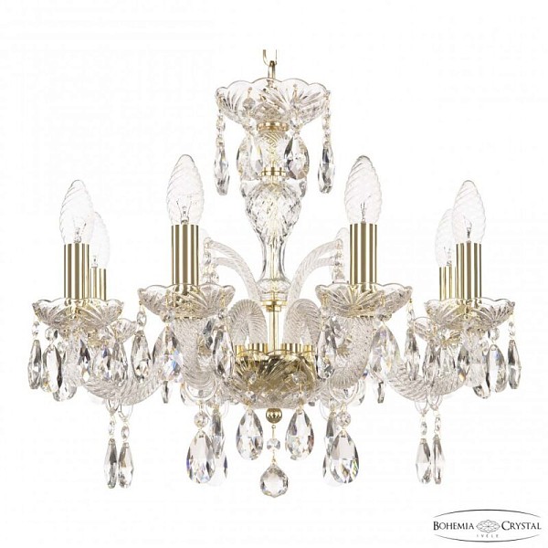 Подвесная люстра Bohemia Ivele Crystal 118 золото арт. 118/8/165 G
