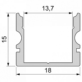 Профиль Deko-Light AU-02-12 металл арт. 970141