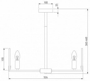 Люстра на штанге Eurosvet Marble желтый арт. 60158/5 латунь
